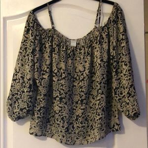 Swell Cold Shoulder Long Sleeve Blouse